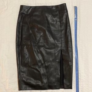 H&M leather pencil skirt